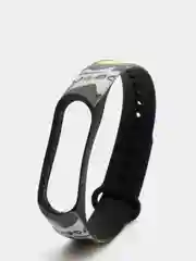 Оранжевый силиконовый ремешок с принтом для Xiaomi Mi Band 7 / 3 / 4 / 5 / 6