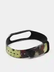 Оранжевый силиконовый ремешок с принтом для Xiaomi Mi Band 7 / 3 / 4 / 5 / 6