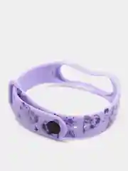 Фиолетовый силиконовый ремешок с принтом для Xiaomi Mi Band 7 / 3 / 4 / 5 / 6
