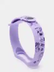 Фиолетовый силиконовый ремешок с принтом для Xiaomi Mi Band 7 / 3 / 4 / 5 / 6