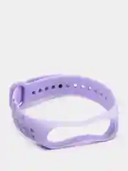Фиолетовый силиконовый ремешок с принтом для Xiaomi Mi Band 7 / 3 / 4 / 5 / 6
