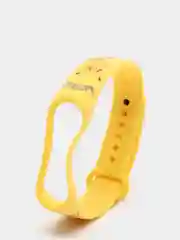 Желтый силиконовый ремешок с принтом для Xiaomi Mi Band 7 / 3 / 4 / 5 / 6
