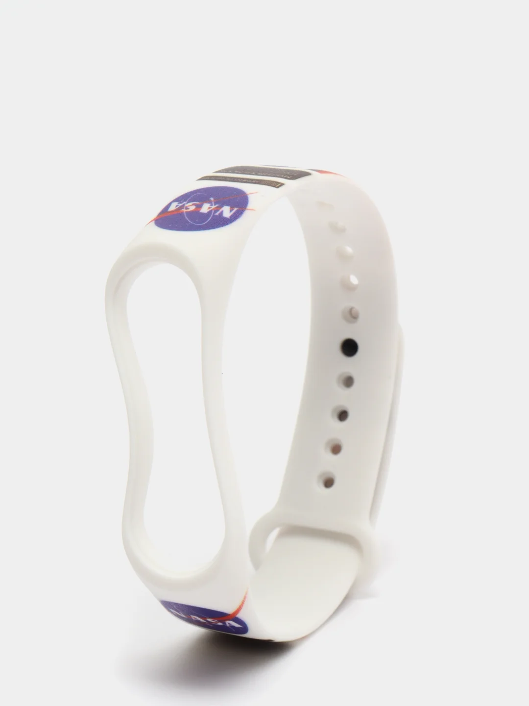 Синий силиконовый ремешок с принтом для Xiaomi Mi Band 7 / 3 / 4 / 5 / 6