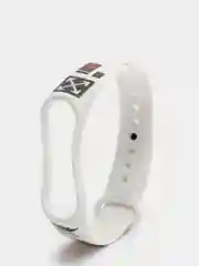 Серый меланж силиконовый ремешок с принтом для Xiaomi Mi Band 7 / 3 / 4 / 5 / 6