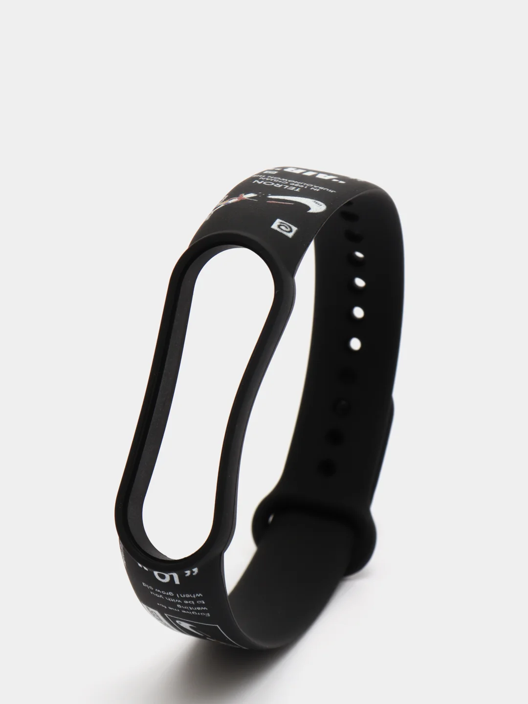 Индиго силиконовый ремешок с принтом для Xiaomi Mi Band 7 / 3 / 4 / 5 / 6