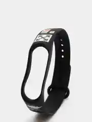 Бежевый меланж силиконовый ремешок с принтом для Xiaomi Mi Band 7 / 3 / 4 / 5 / 6