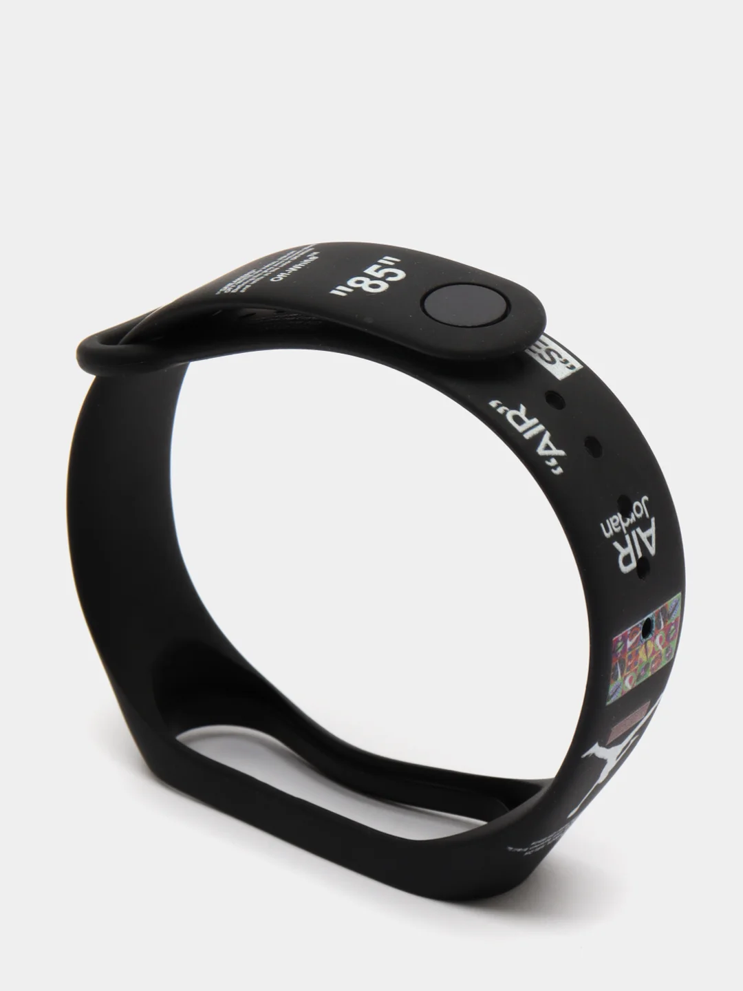 Темно-синий силиконовый ремешок с принтом для Xiaomi Mi Band 7 / 3 / 4 / 5 / 6
