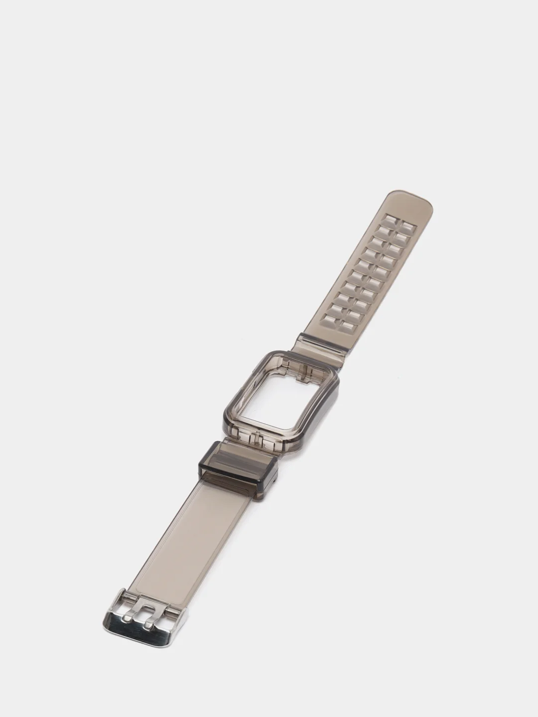 Черный силиконовый прозрачный ремешок для Huawei Band 6 / Honor Band 6
