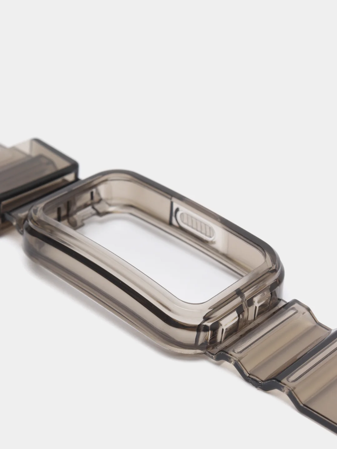 Черный силиконовый прозрачный ремешок для Huawei Band 6 / Honor Band 6