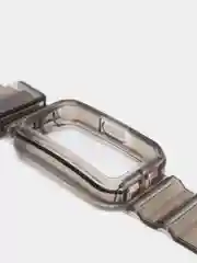 Черный силиконовый прозрачный ремешок для Huawei Band 6 / Honor Band 6