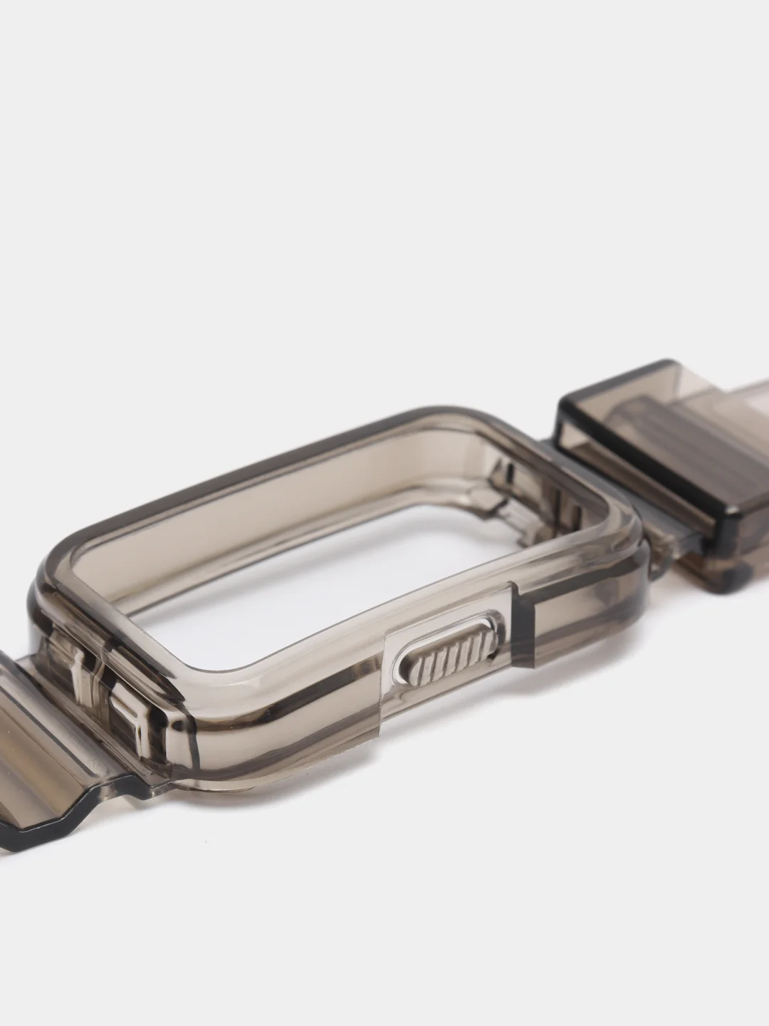 Черный силиконовый прозрачный ремешок для Huawei Band 6 / Honor Band 6