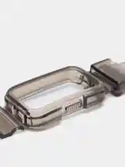 Черный силиконовый прозрачный ремешок для Huawei Band 6 / Honor Band 6