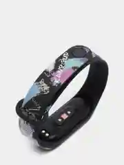 Пурпурный силиконовый ремешок с принтом для Xiaomi Mi Band 7 / 3 / 4 / 5 / 6