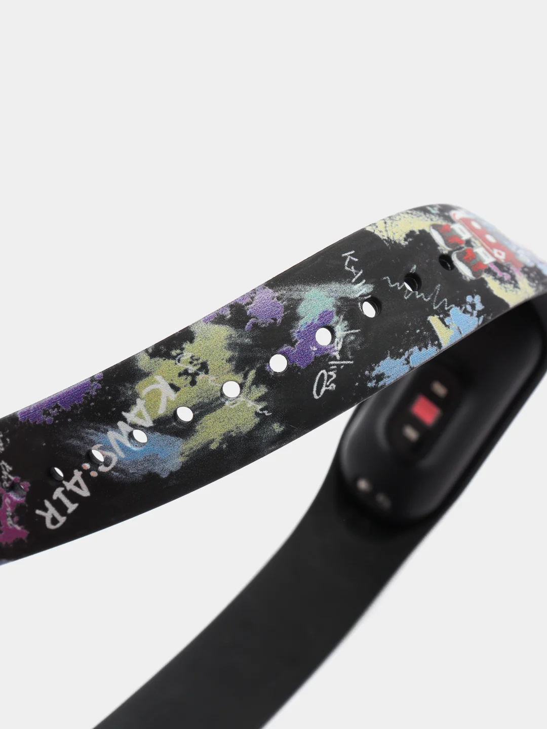 Пурпурный силиконовый ремешок с принтом для Xiaomi Mi Band 7 / 3 / 4 / 5 / 6