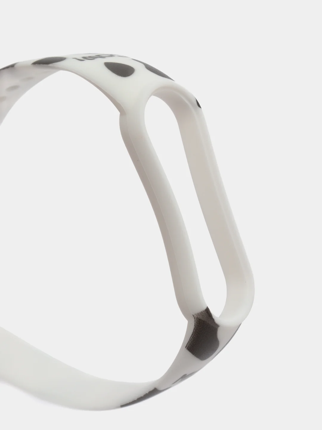 Серебряный силиконовый ремешок с принтом для Xiaomi Mi Band 7 / 3 / 4 / 5 / 6