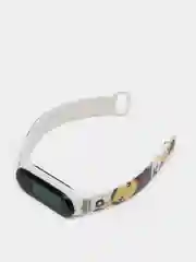 Угольный силиконовый ремешок с принтом для Xiaomi Mi Band 7 / 3 / 4 / 5 / 6