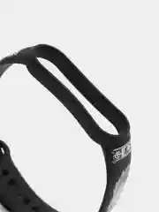 Тёмно-серый силиконовый ремешок с принтом для Xiaomi Mi Band 7 / 3 / 4 / 5 / 6
