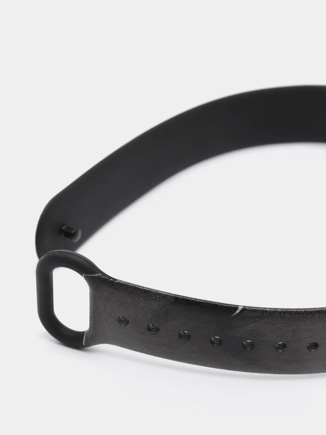 Тёмно-серый силиконовый ремешок с принтом для Xiaomi Mi Band 7 / 3 / 4 / 5 / 6