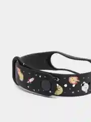Голубой силиконовый ремешок с принтом для Xiaomi Mi Band 7 / 3 / 4 / 5 / 6