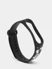 Голубой силиконовый ремешок с принтом для Xiaomi Mi Band 7 / 3 / 4 / 5 / 6
