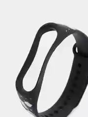 Голубой силиконовый ремешок с принтом для Xiaomi Mi Band 7 / 3 / 4 / 5 / 6
