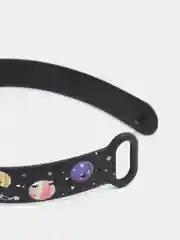 Голубой силиконовый ремешок с принтом для Xiaomi Mi Band 7 / 3 / 4 / 5 / 6