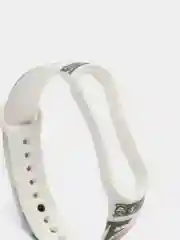 Светло-оранжевый силиконовый ремешок с принтом для Xiaomi Mi Band 7 / 3 / 4 / 5 / 6