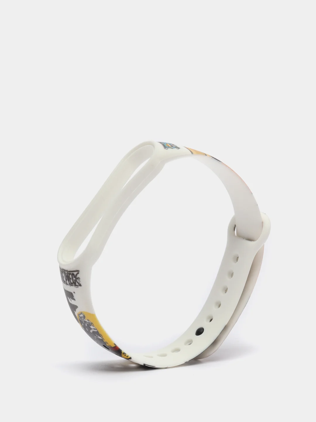 Светло-оранжевый силиконовый ремешок с принтом для Xiaomi Mi Band 7 / 3 / 4 / 5 / 6