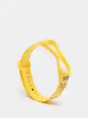 Желтый силиконовый ремешок с принтом для Xiaomi Mi Band 7 / 3 / 4 / 5 / 6