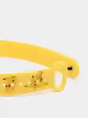Желтый силиконовый ремешок с принтом для Xiaomi Mi Band 7 / 3 / 4 / 5 / 6