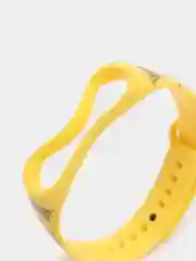 Желтый силиконовый ремешок с принтом для Xiaomi Mi Band 7 / 3 / 4 / 5 / 6