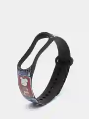 Красный силиконовый ремешок с принтом для Xiaomi Mi Band 7 / 3 / 4 / 5 / 6