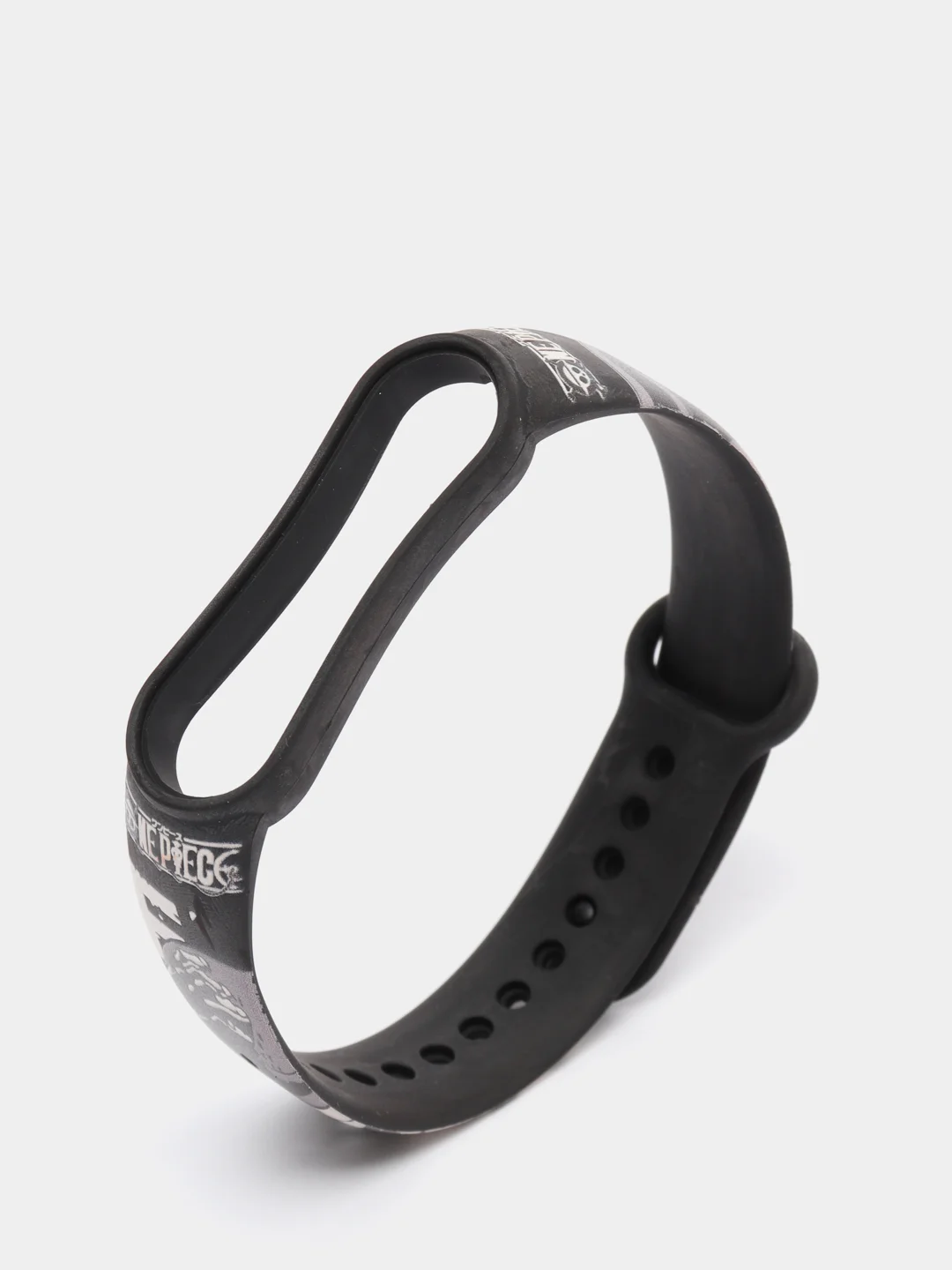Серый меланж силиконовый ремешок с принтом для Xiaomi Mi Band 7 / 3 / 4 / 5 / 6
