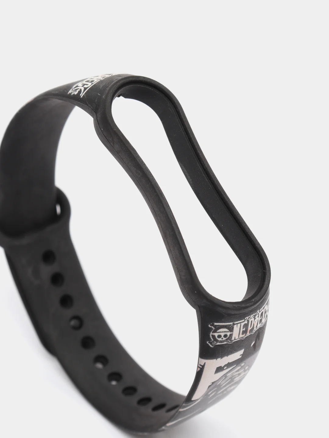 Серый меланж силиконовый ремешок с принтом для Xiaomi Mi Band 7 / 3 / 4 / 5 / 6