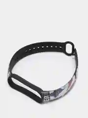 Серый силиконовый ремешок с принтом для Xiaomi Mi Band 7 / 3 / 4 / 5 / 6
