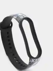 Серый силиконовый ремешок с принтом для Xiaomi Mi Band 7 / 3 / 4 / 5 / 6