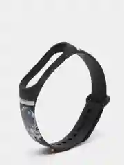 Оранжевый силиконовый ремешок с принтом для Xiaomi Mi Band 7 / 3 / 4 / 5 / 6