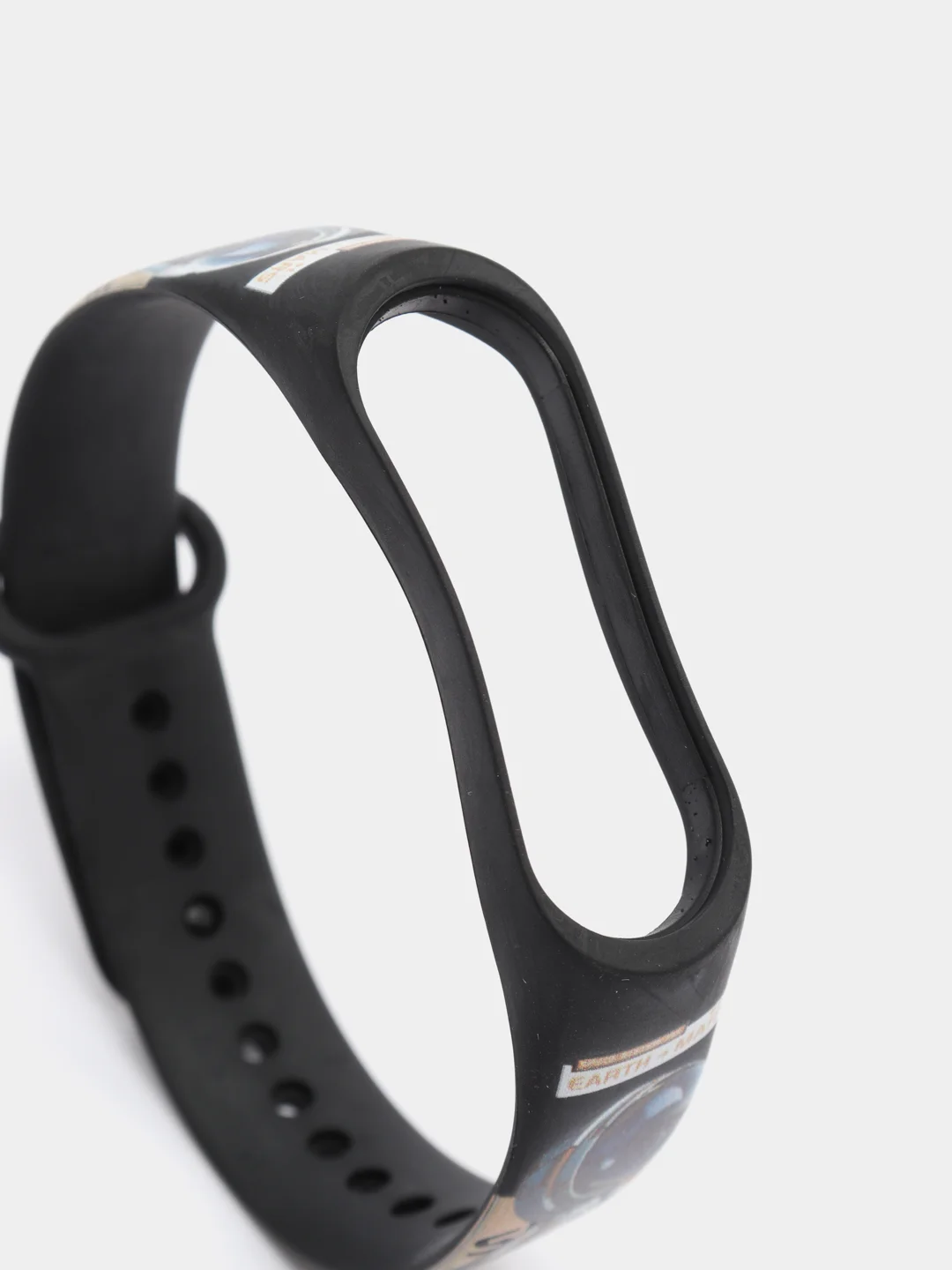 Оранжевый силиконовый ремешок с принтом для Xiaomi Mi Band 7 / 3 / 4 / 5 / 6