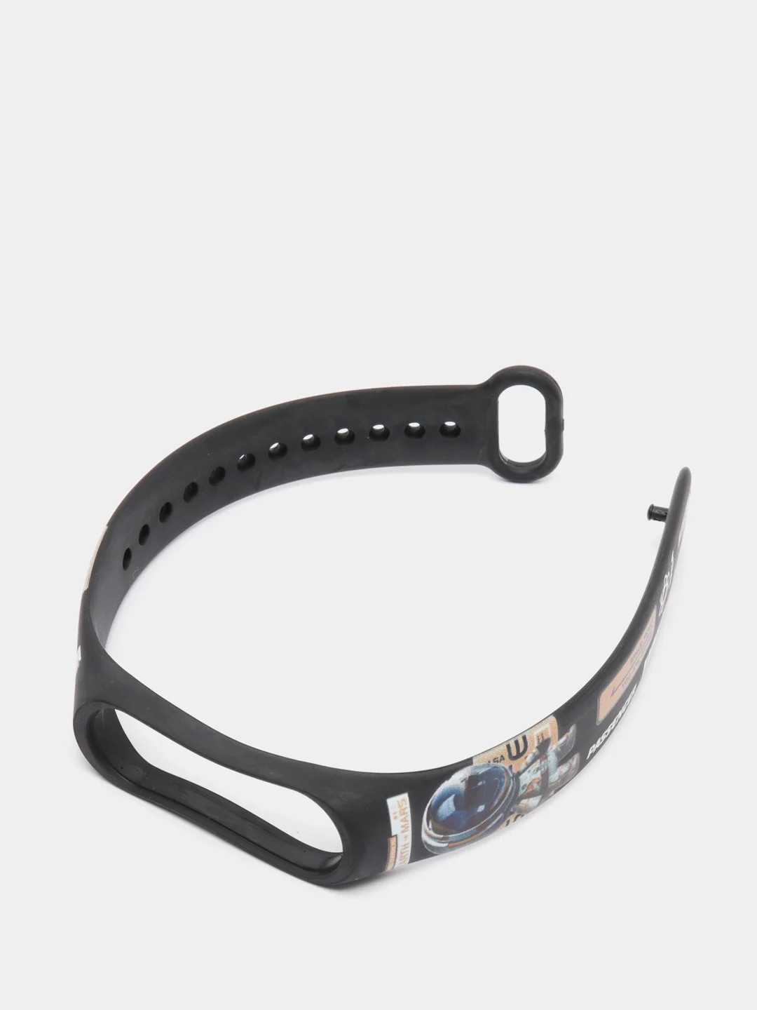 Оранжевый силиконовый ремешок с принтом для Xiaomi Mi Band 7 / 3 / 4 / 5 / 6
