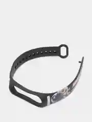 Оранжевый силиконовый ремешок с принтом для Xiaomi Mi Band 7 / 3 / 4 / 5 / 6