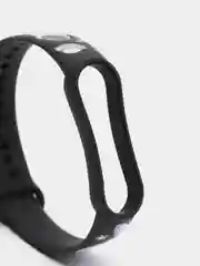 Черный силиконовый ремешок с принтом для Xiaomi Mi Band 7 / 3 / 4 / 5 / 6