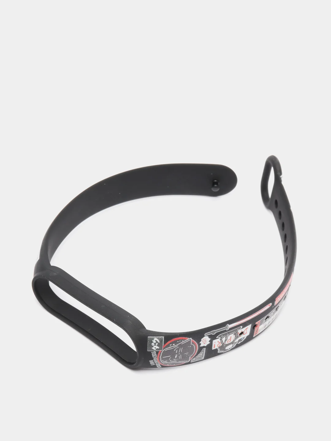 Шоколадный силиконовый ремешок с принтом для Xiaomi Mi Band 7 / 3 / 4 / 5 / 6