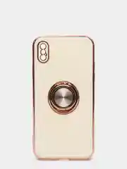 Бежевый чехол с кольцом для  айфон IPhone XS XR XS Max 11 Pro 12 12 Mini 12 Pro Max 13 13 Pro Max