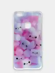 Конфетный чехол Huawei P10 Lite / Nova Lite силиконовый с рисунком, блестками и усиленными углами