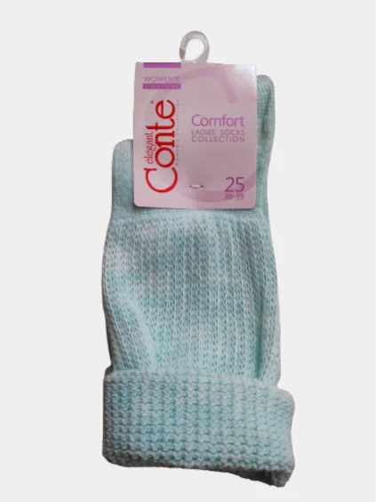 Бирюзовый высокие женские носки Conte Comfort, 17С-172СП