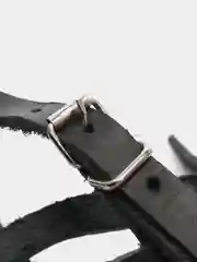 Черный намордник усиленный, из натуральной кожи, Н-018