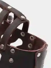 Коричневый намордник усиленный, из натуральной кожи, Н-018
