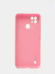 Розовый чехол для Realme C21 силиконовый матовый