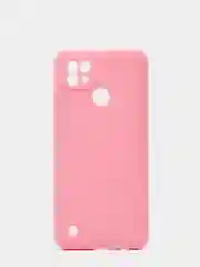 Розовый чехол для Realme C21 силиконовый матовый