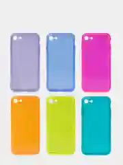 Чехол прозрачный неоновый для iPhone 7 / 8, силиконовый